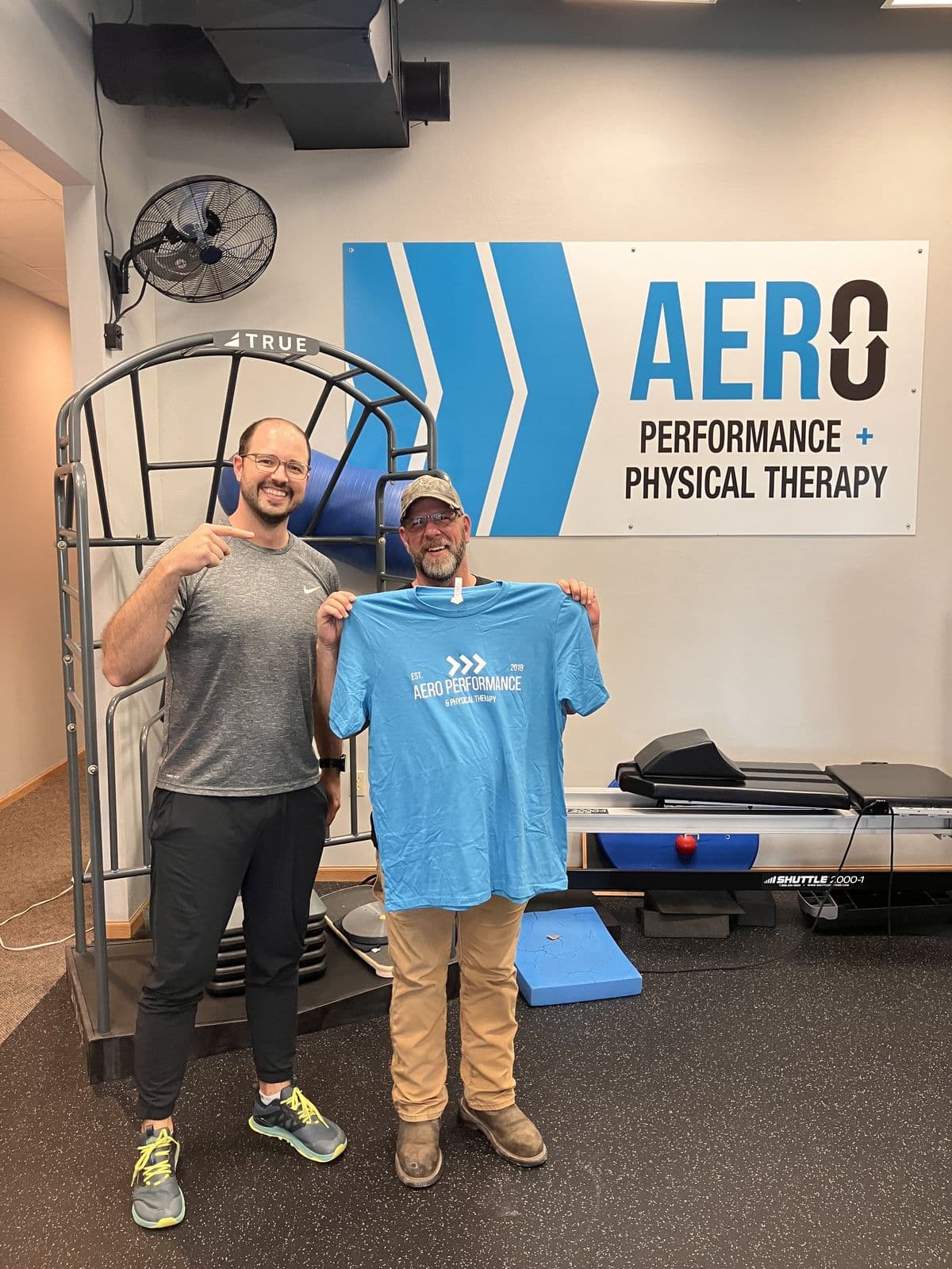 Aero Performance & Physical Therapy graduate at the clinic in Coralville, Iowa