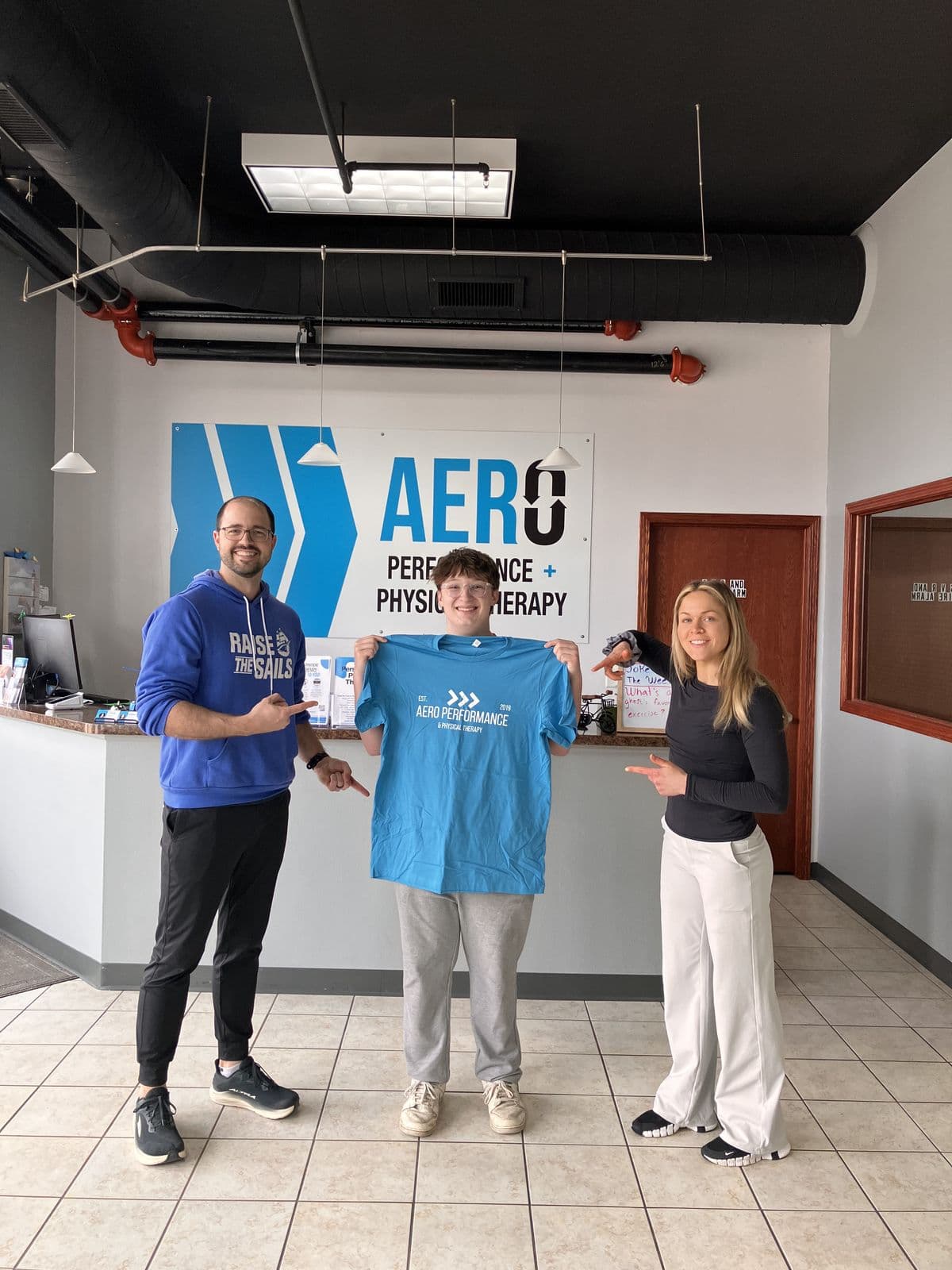 Aero Performance & Physical Therapy graduate at the clinic in Coralville, Iowa