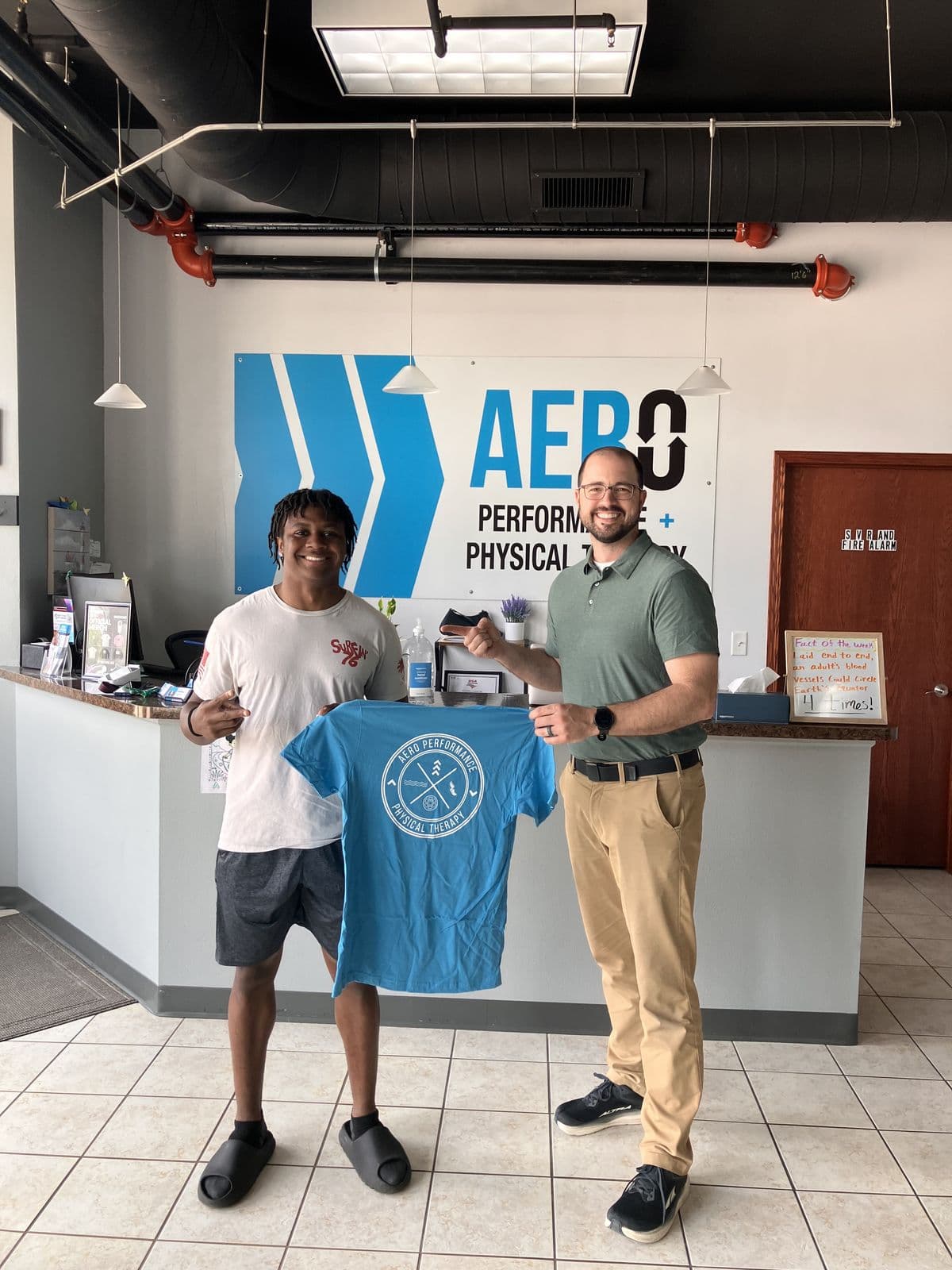 Aero Performance & Physical Therapy graduate at the clinic in Coralville, Iowa
