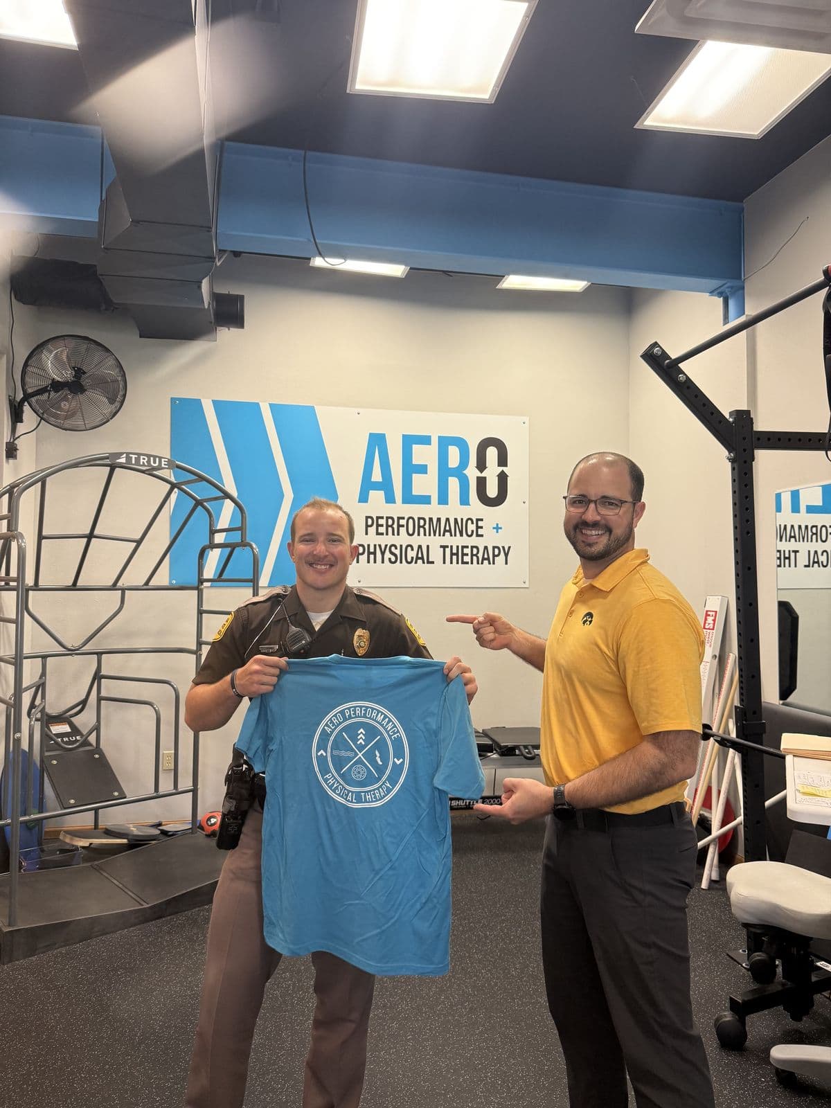 Aero Performance & Physical Therapy graduate at the clinic in Coralville, Iowa