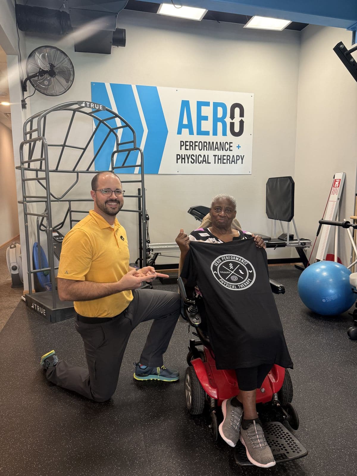 Aero Performance & Physical Therapy graduate at the clinic in Coralville, Iowa