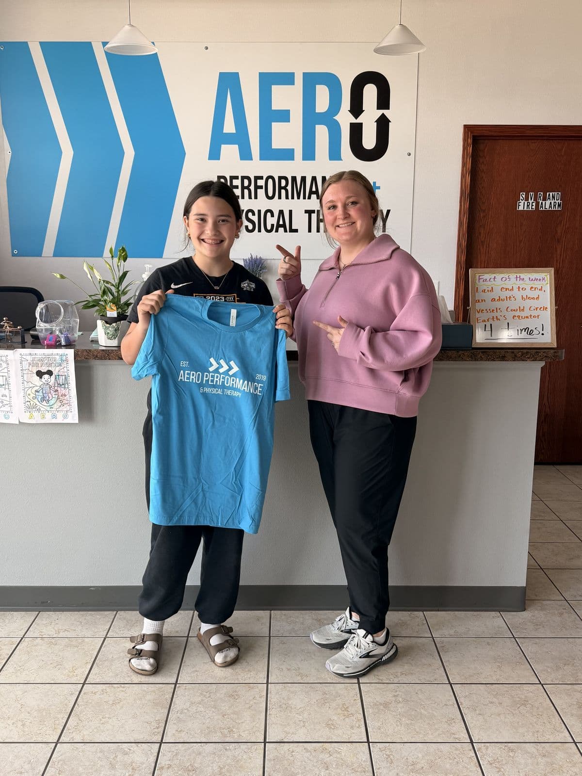 Aero Performance & Physical Therapy graduate at the clinic in Coralville, Iowa