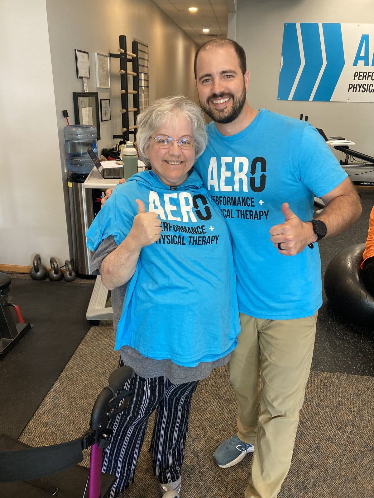 Aero Performance & Physical Therapy graduate at the clinic in Coralville, Iowa