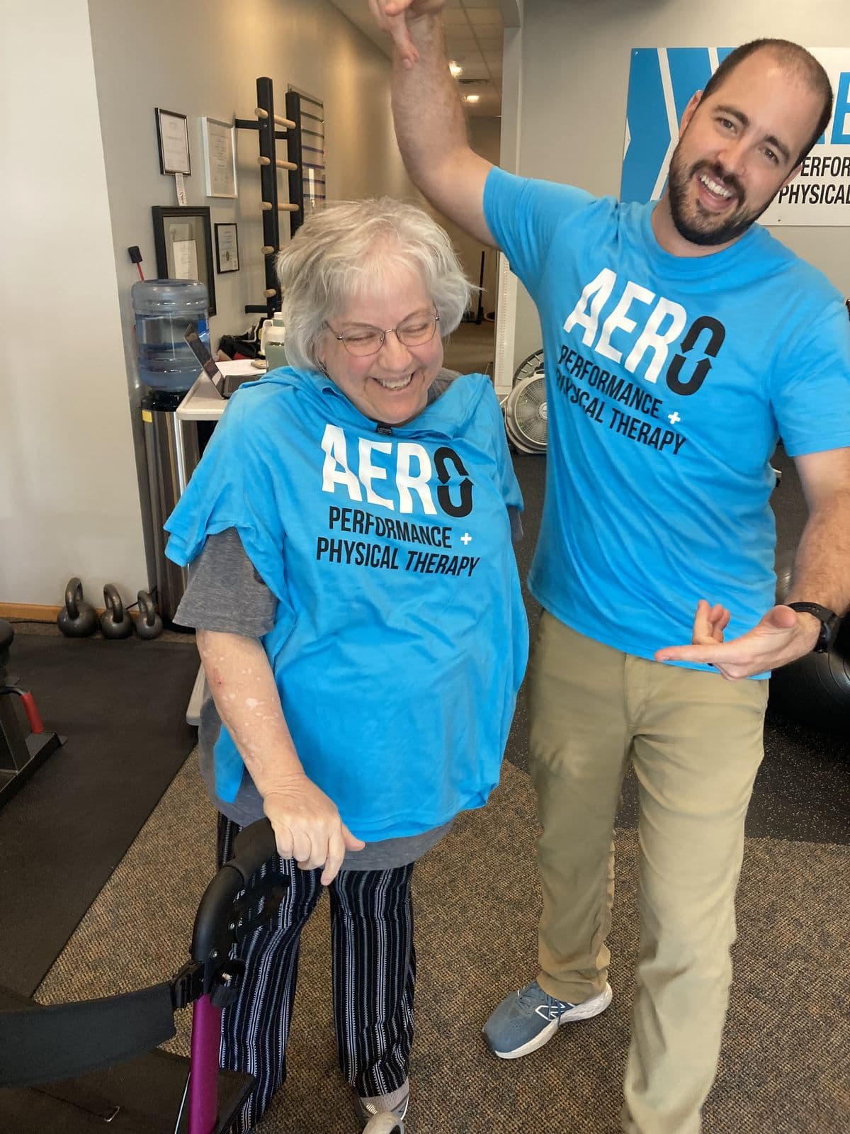 Aero Performance & Physical Therapy graduate at the clinic in Coralville, Iowa